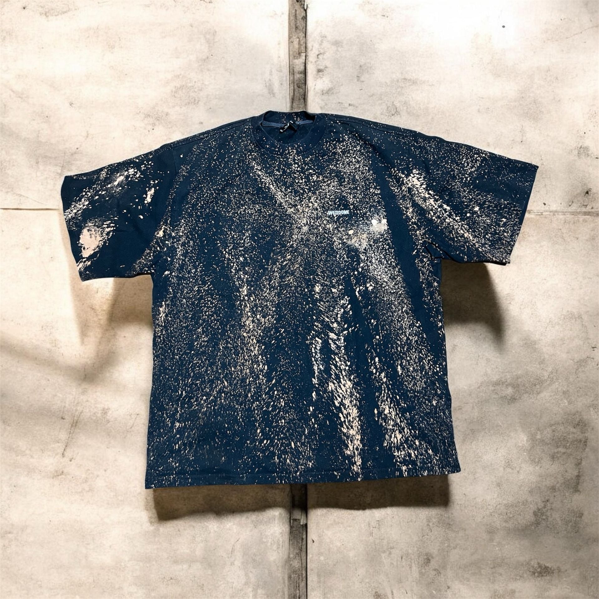 We11done Ss 2020 Multi-Bleach Splatter Logo Oversized T-Shirt + 1 Free Item